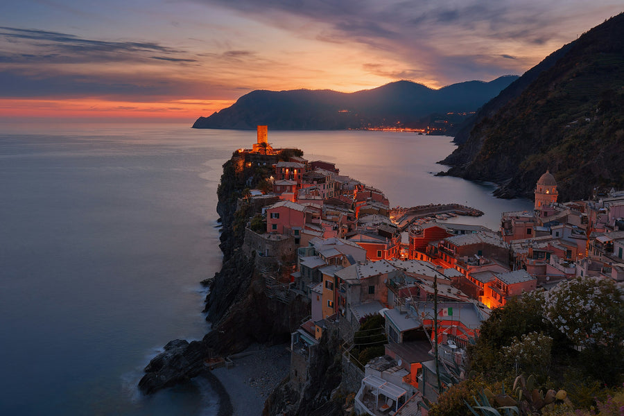 The Italian coast at sunset — the 12 August 2026 partial solar eclipse in Italy