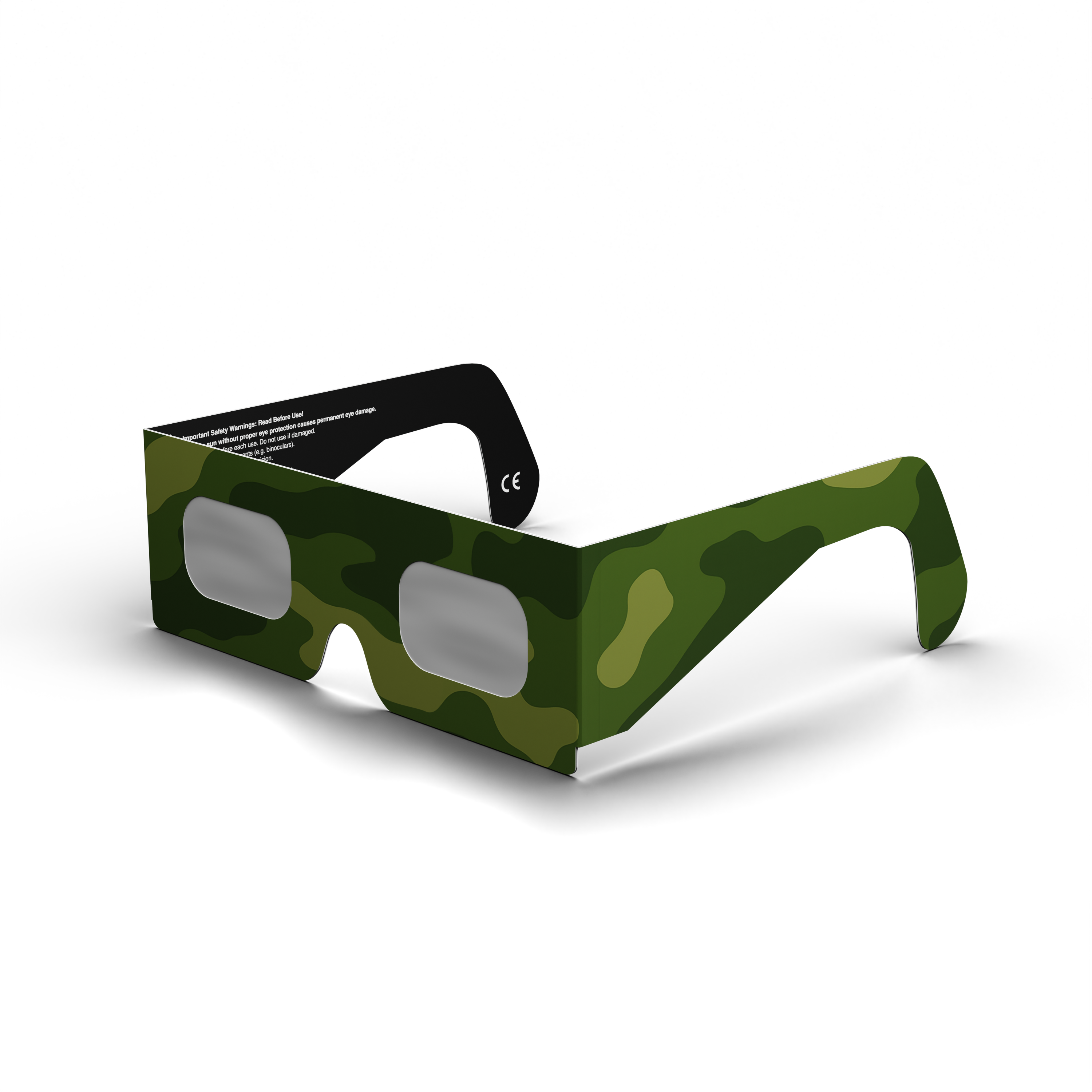 Army solar eclipse glasses - 315° angle (transparent background)