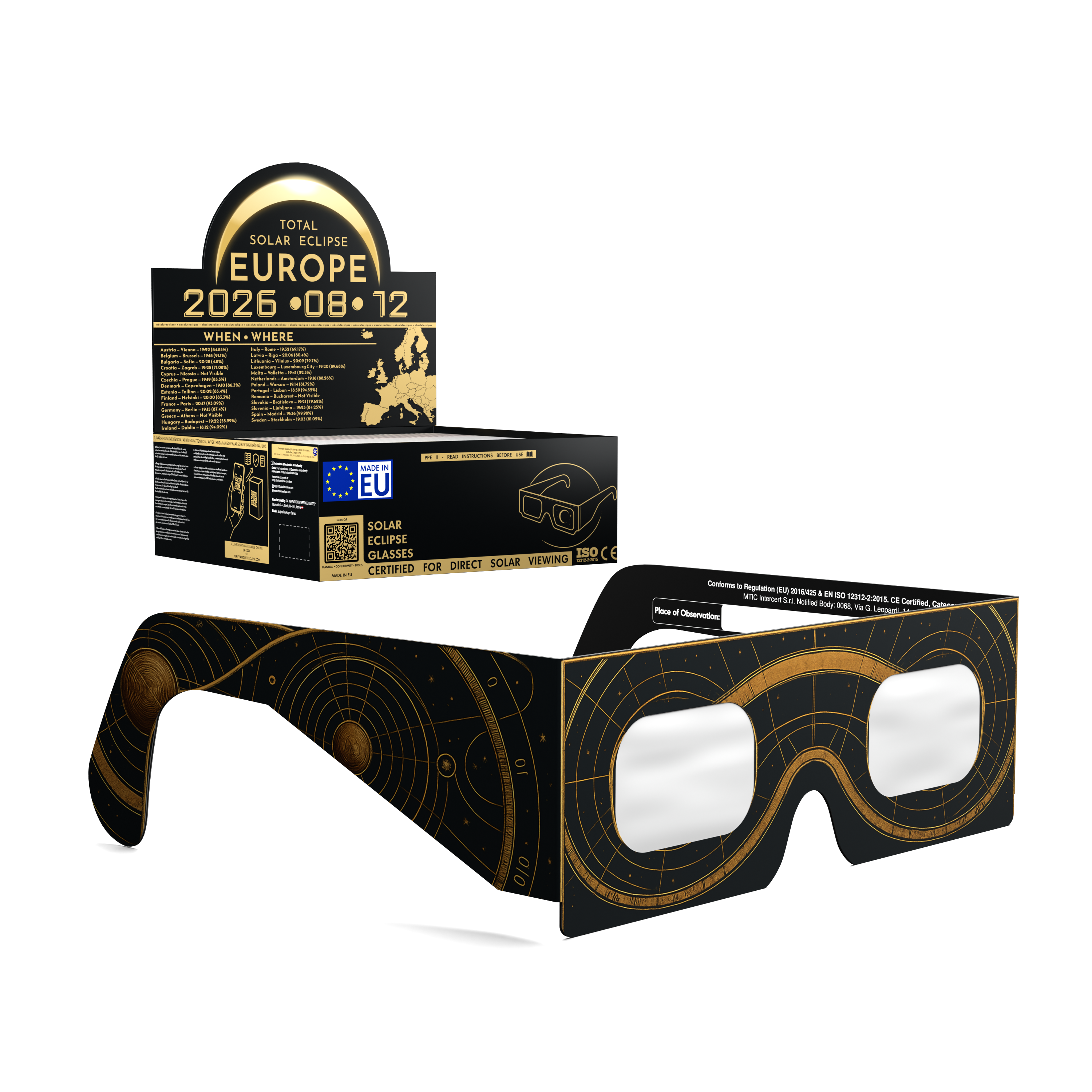 Astral solar eclipse glasses - 50 pack comp