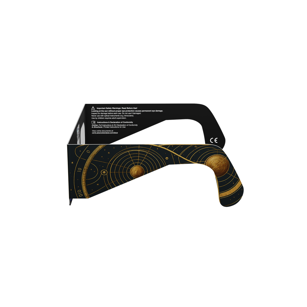 Astral solar eclipse glasses - 270° angle (transparent background)