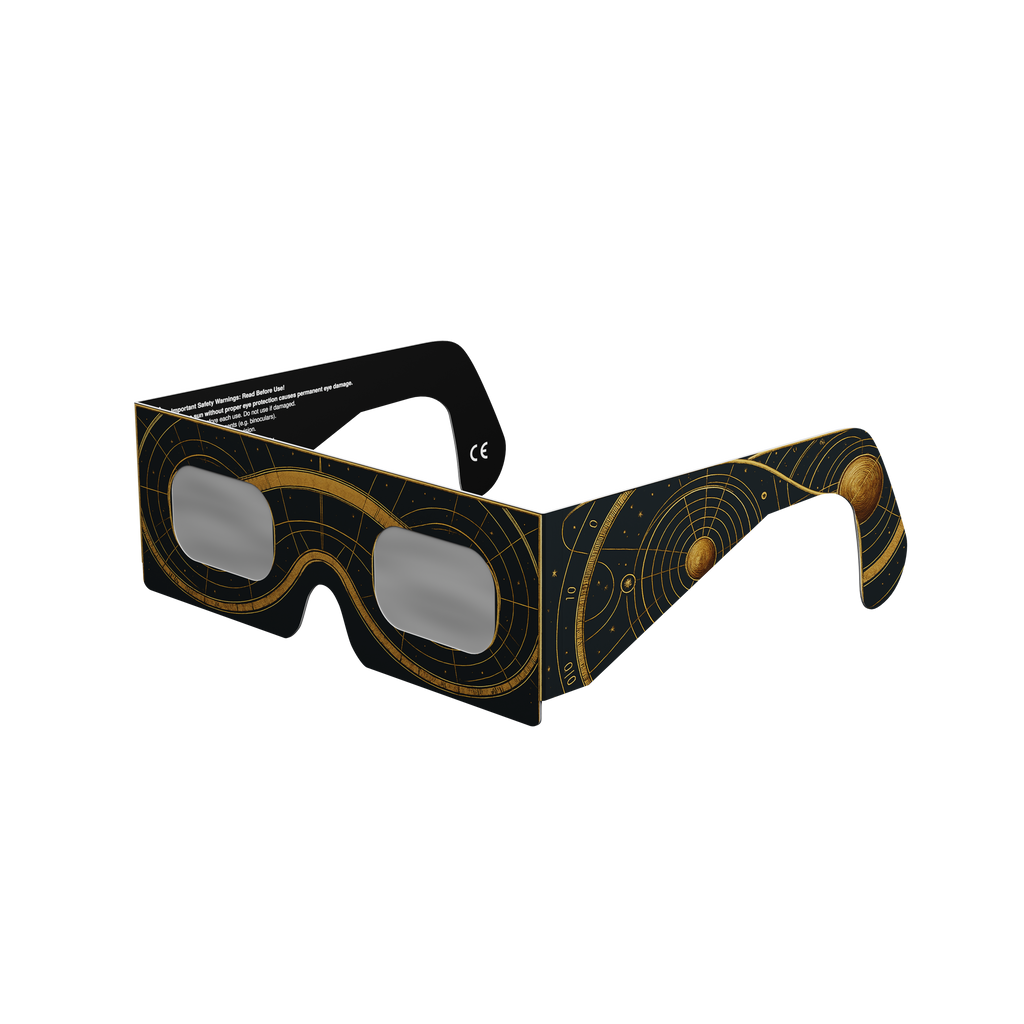 Astral solar eclipse glasses - 315° angle (transparent background)