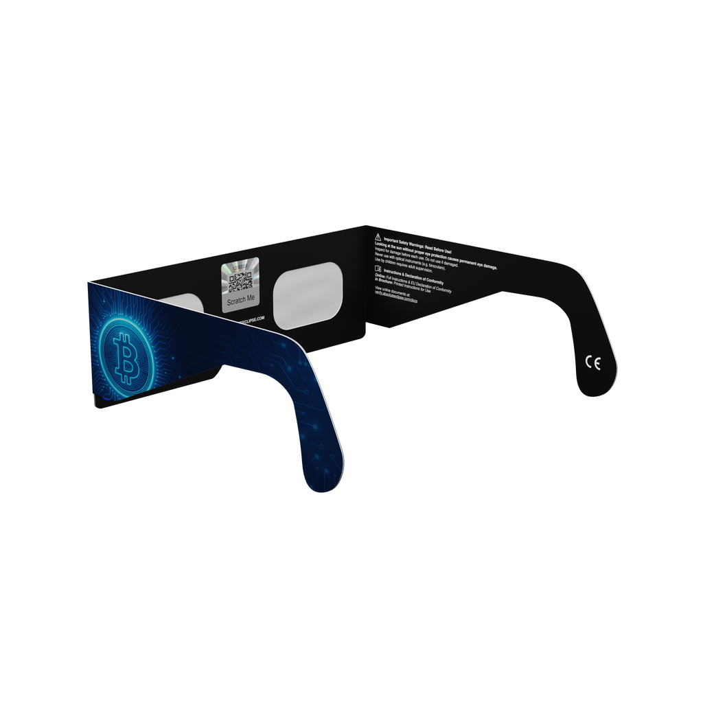 BTC solar eclipse glasses - 225° angle (transparent background)