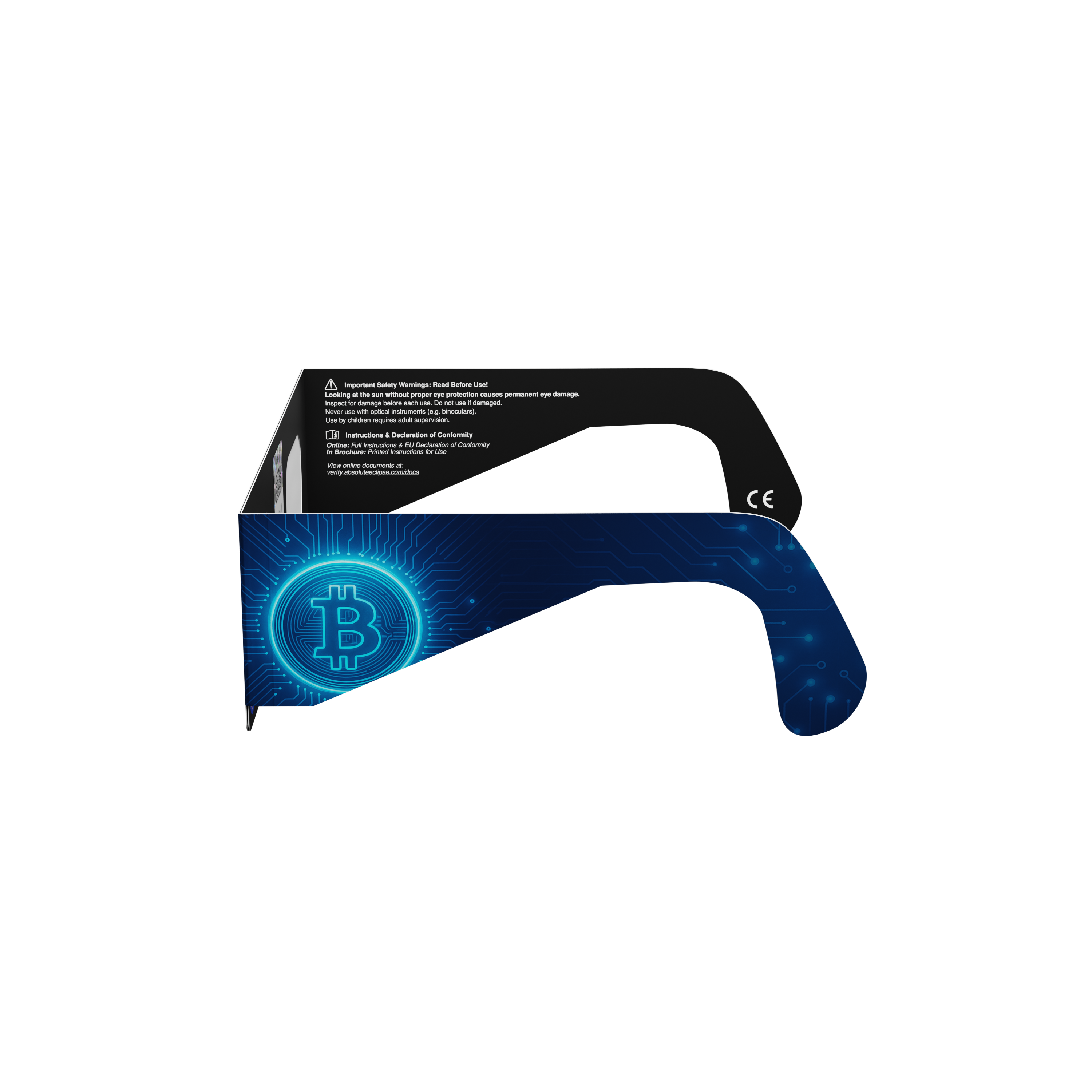 BTC solar eclipse glasses - 270° angle (transparent background)