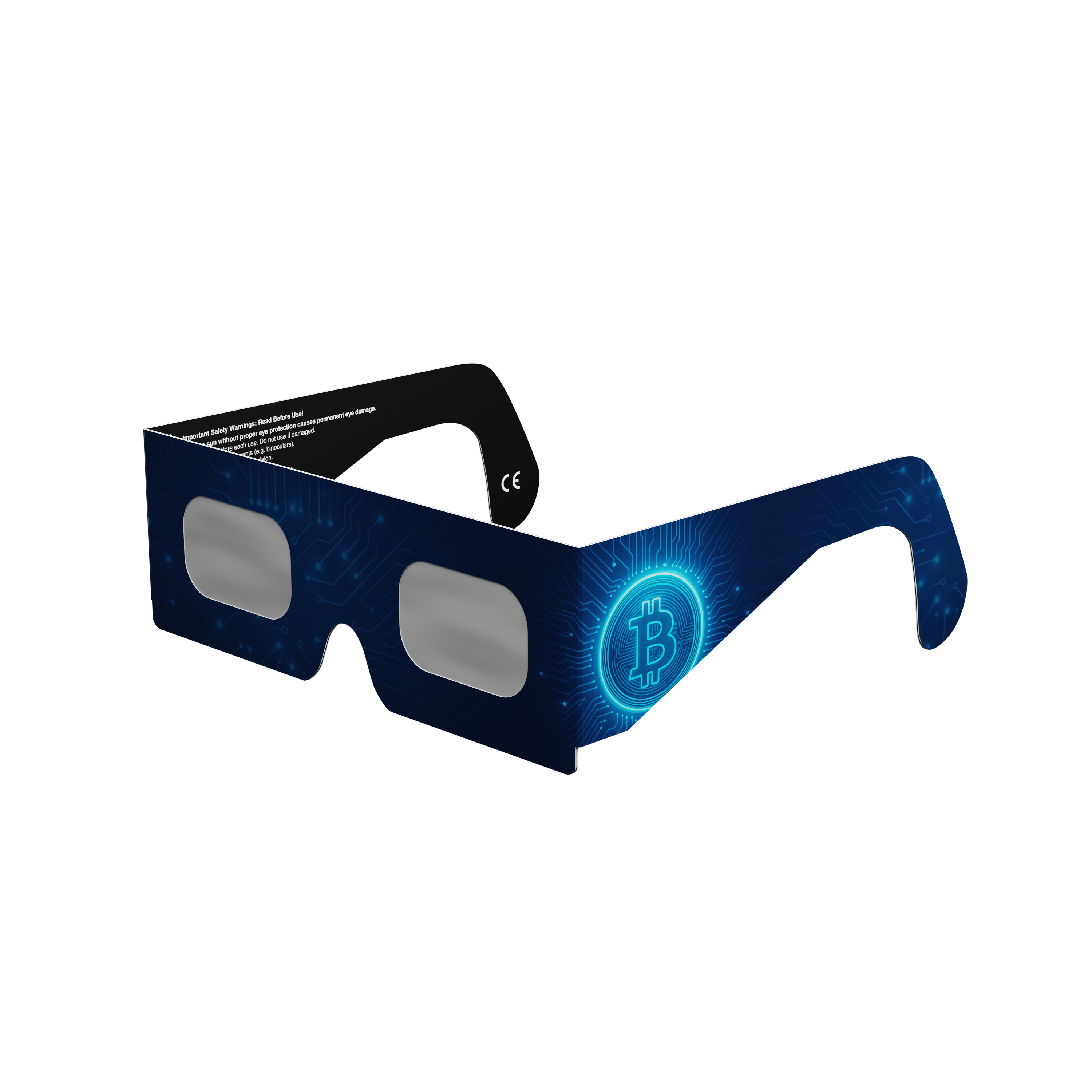 BTC solar eclipse glasses - 315° angle (transparent background)