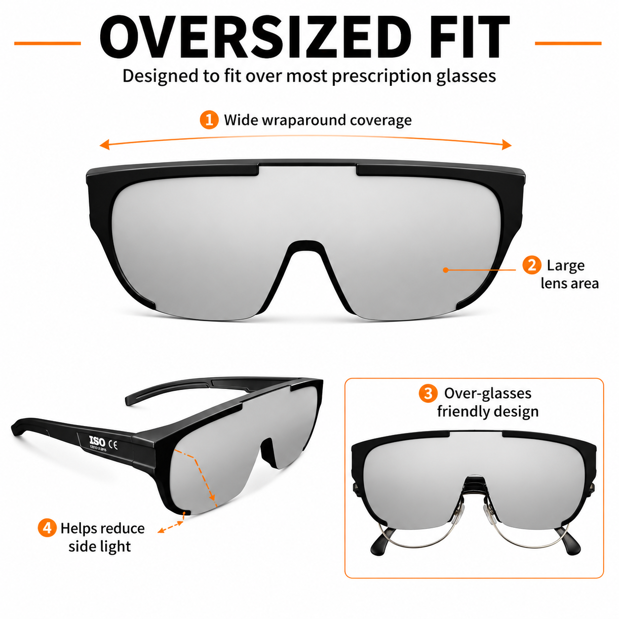Fit-Over Solar Eclipse Glasses for Prescription Glasses