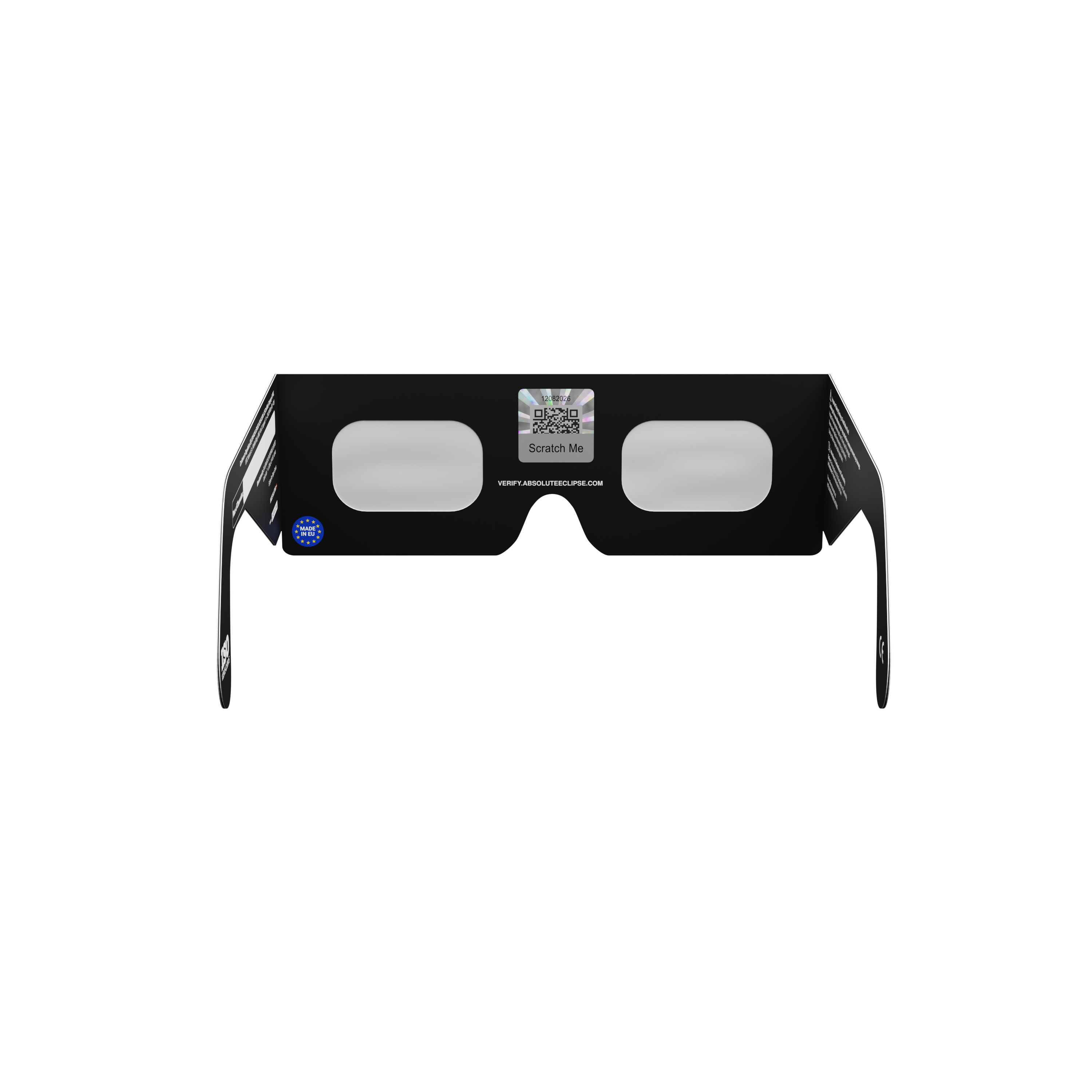 Cherrylane solar eclipse glasses - 180° angle (transparent background)