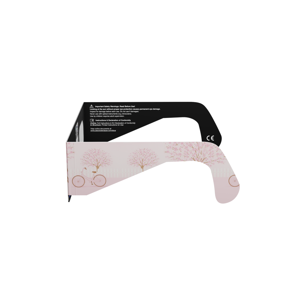 Cherrylane solar eclipse glasses - 270° angle (transparent background)