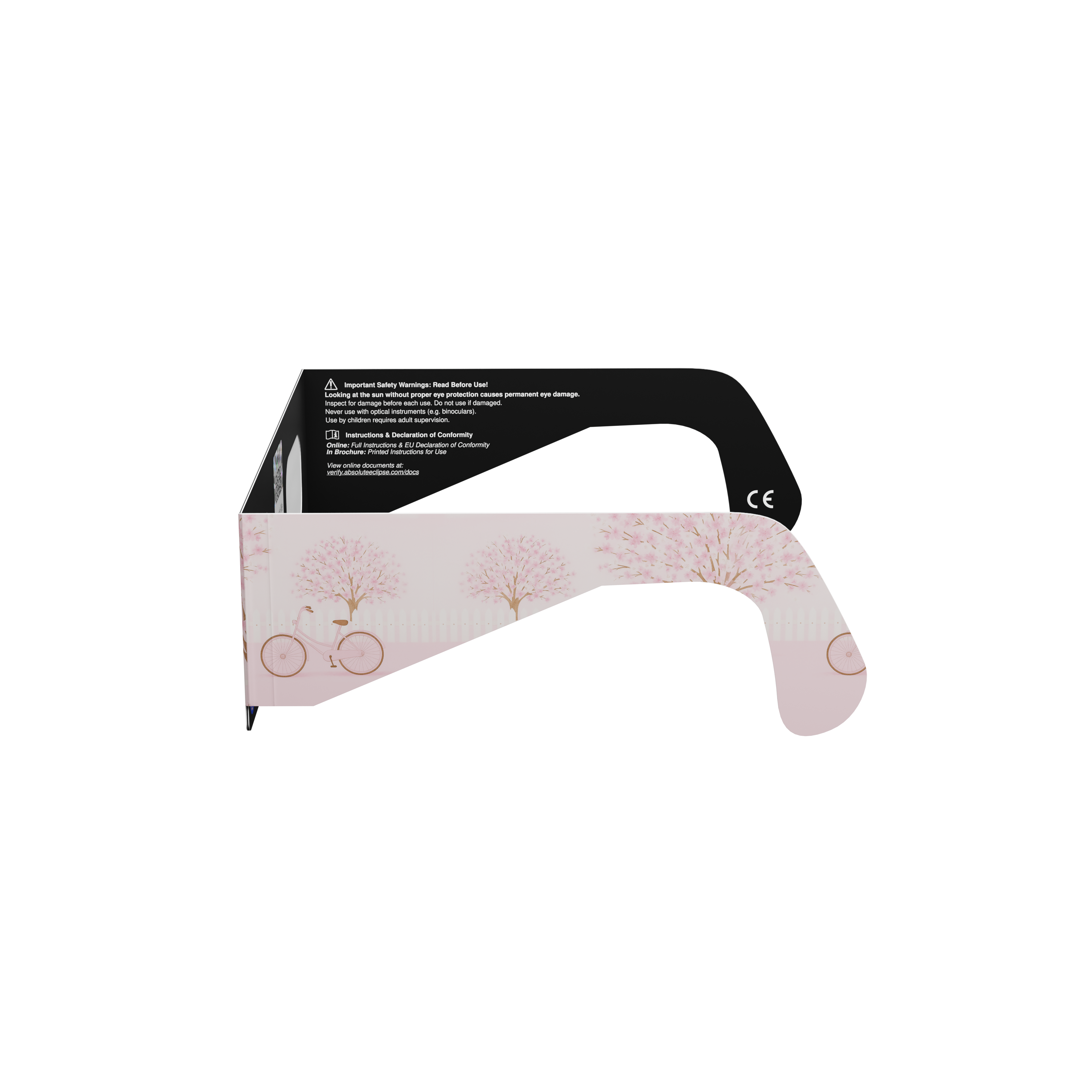 Cherrylane solar eclipse glasses - 270° angle (transparent background)