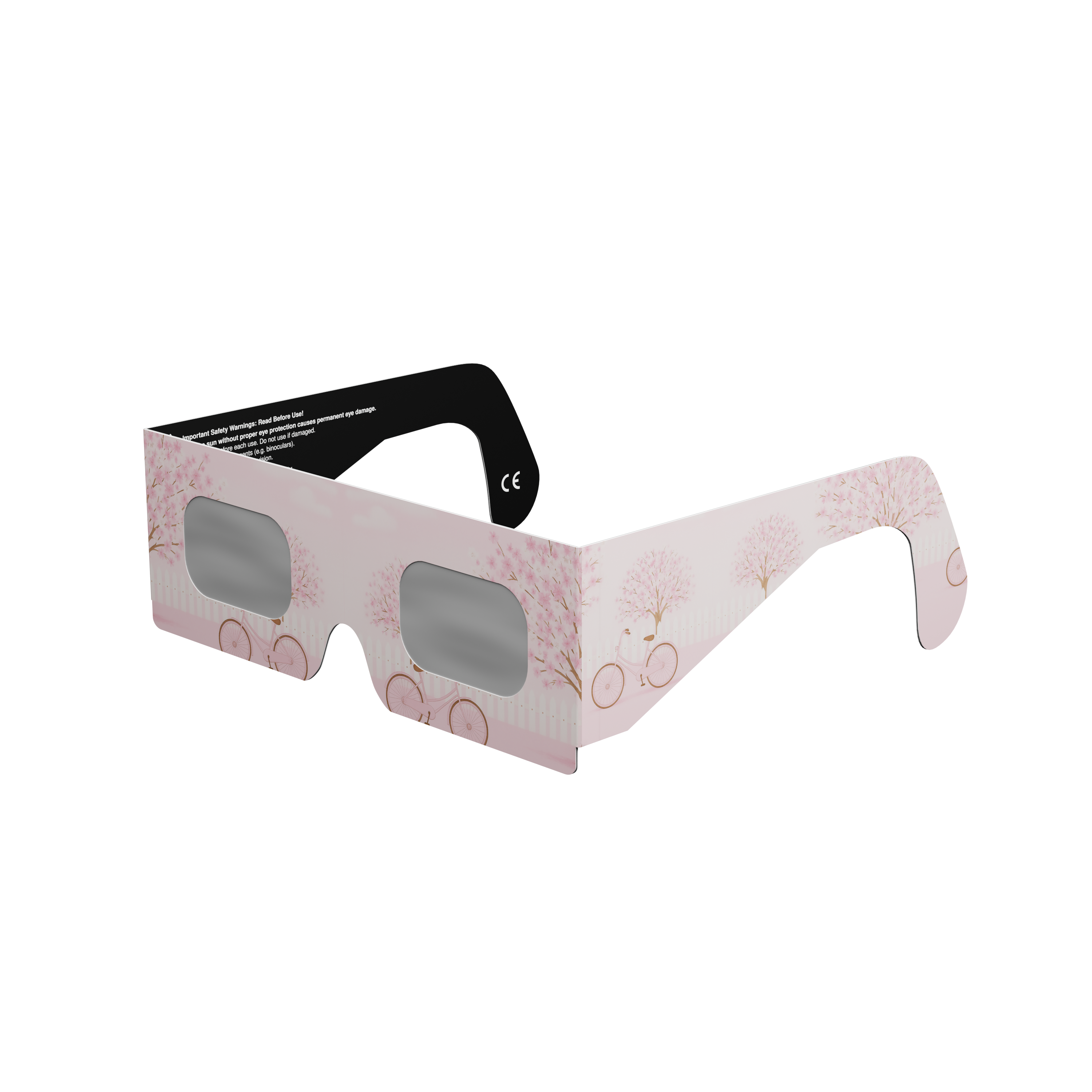 Cherrylane solar eclipse glasses - 315° angle (transparent background)