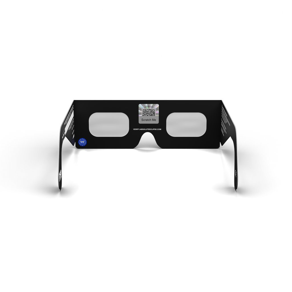 Cipher solar eclipse glasses - 180° angle (transparent background)