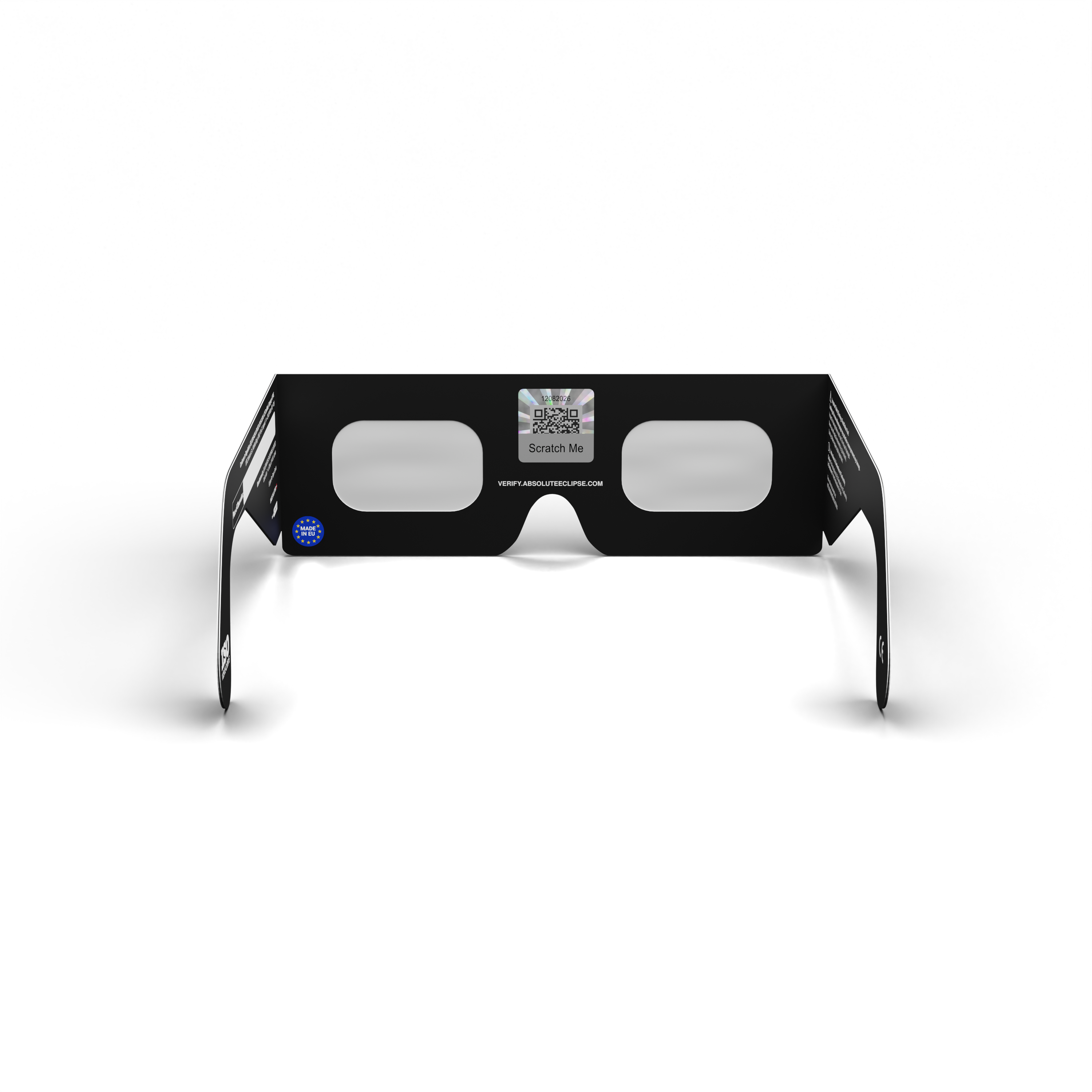 Cipher solar eclipse glasses - 180° angle (transparent background)
