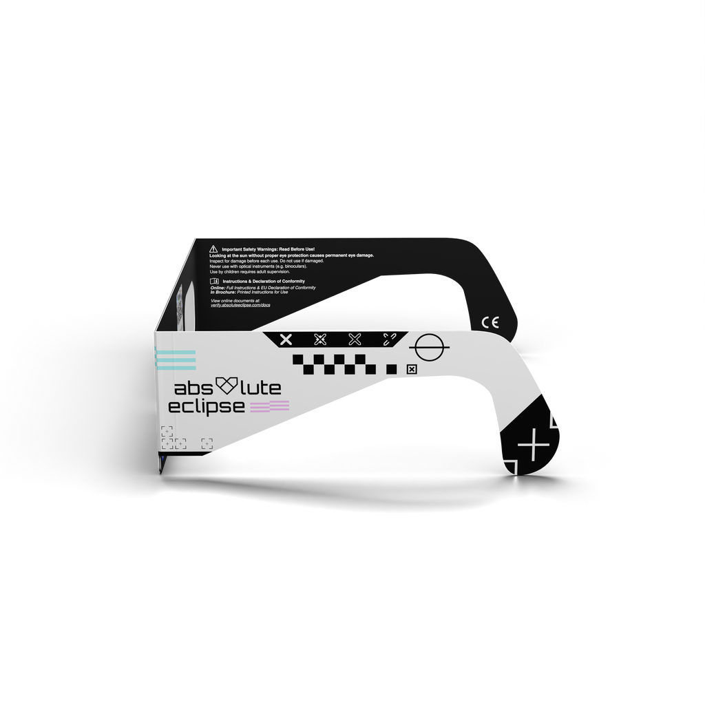 Cipher solar eclipse glasses - 270° angle (transparent background)