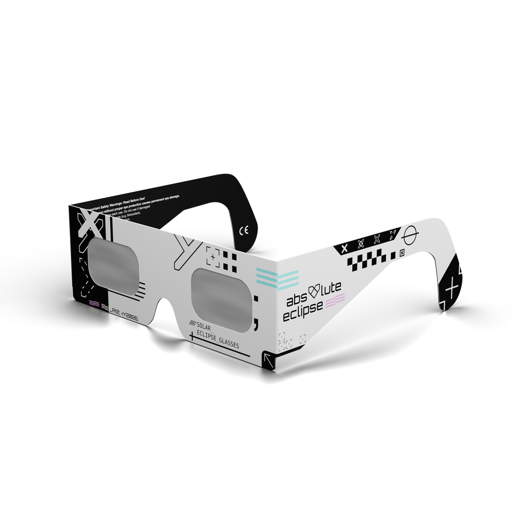 Cipher solar eclipse glasses - 315° angle (transparent background)