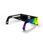 Colorsplash solar eclipse glasses - 135° angle (transparent background)