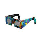 Crowd solar eclipse glasses - 315° angle (transparent background)