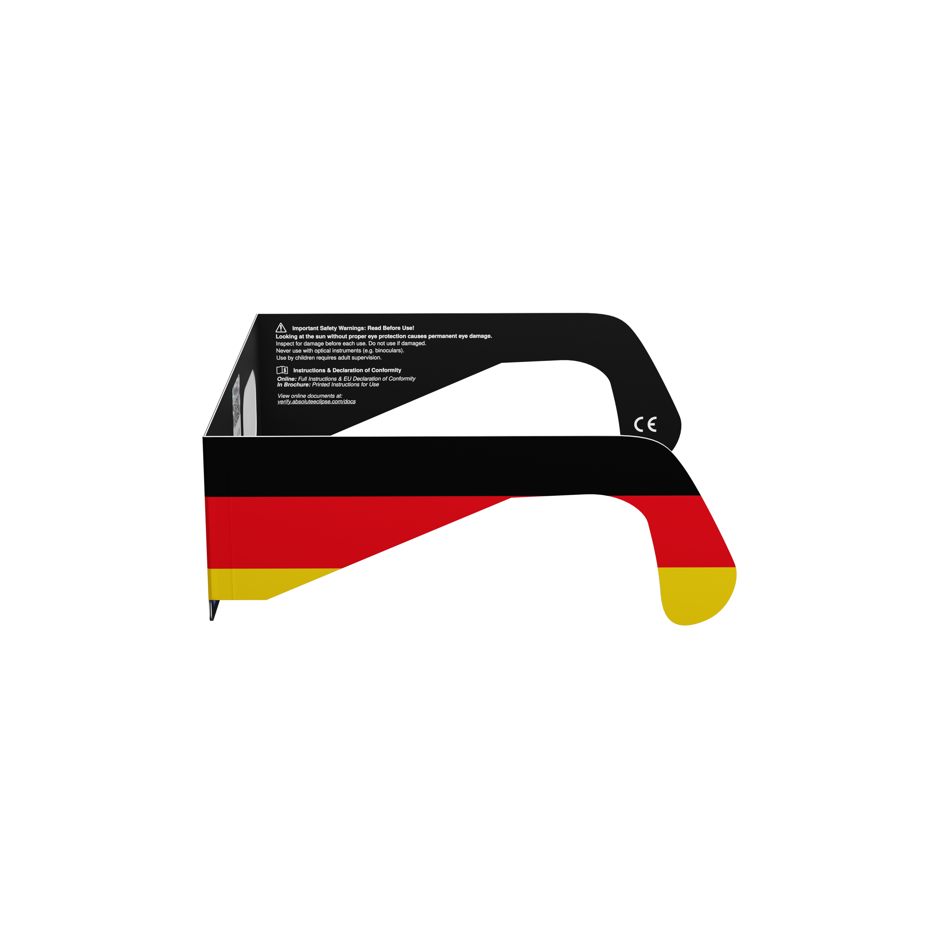 DE solar eclipse glasses - 270° angle (transparent background)