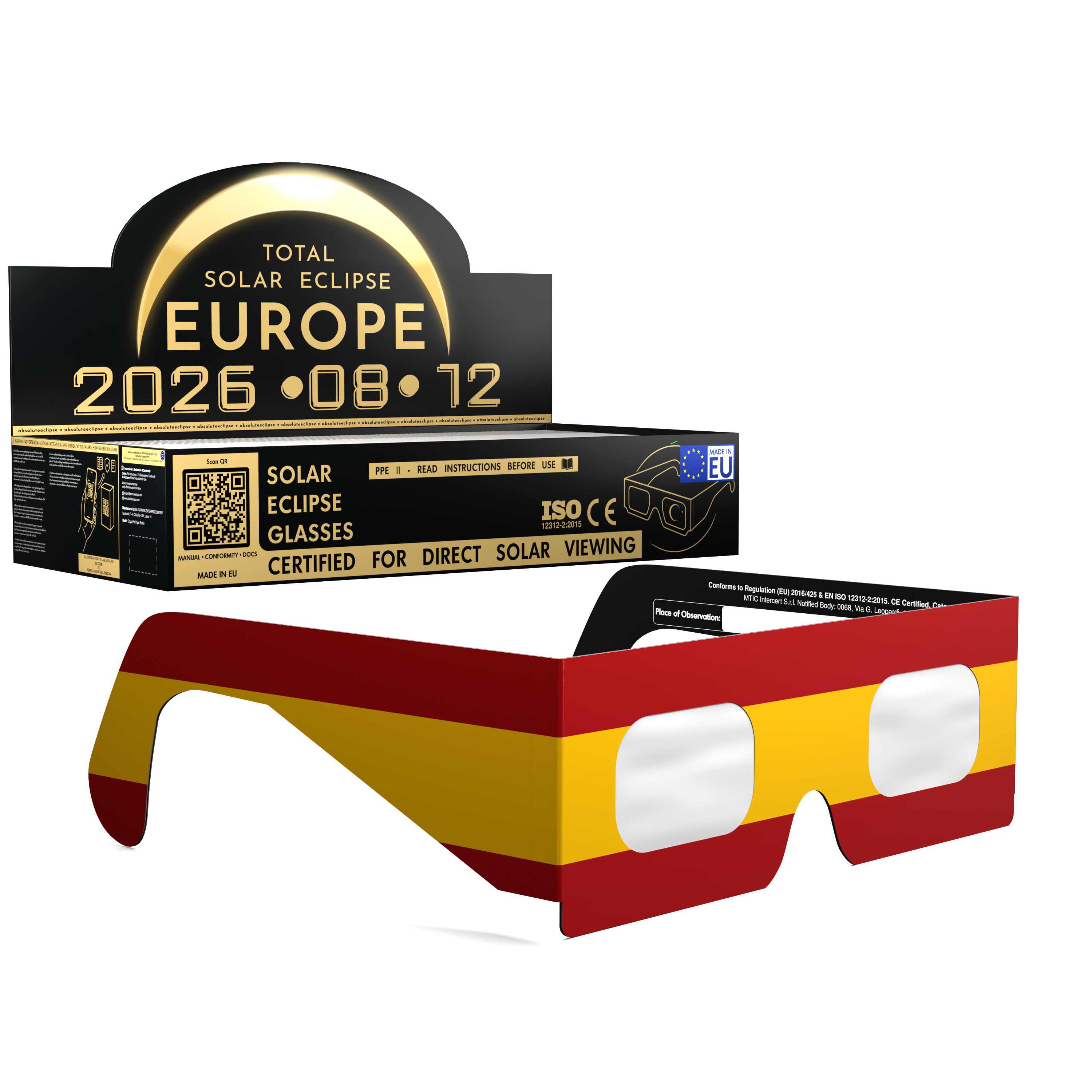 ES solar eclipse glasses - 100 pack comp