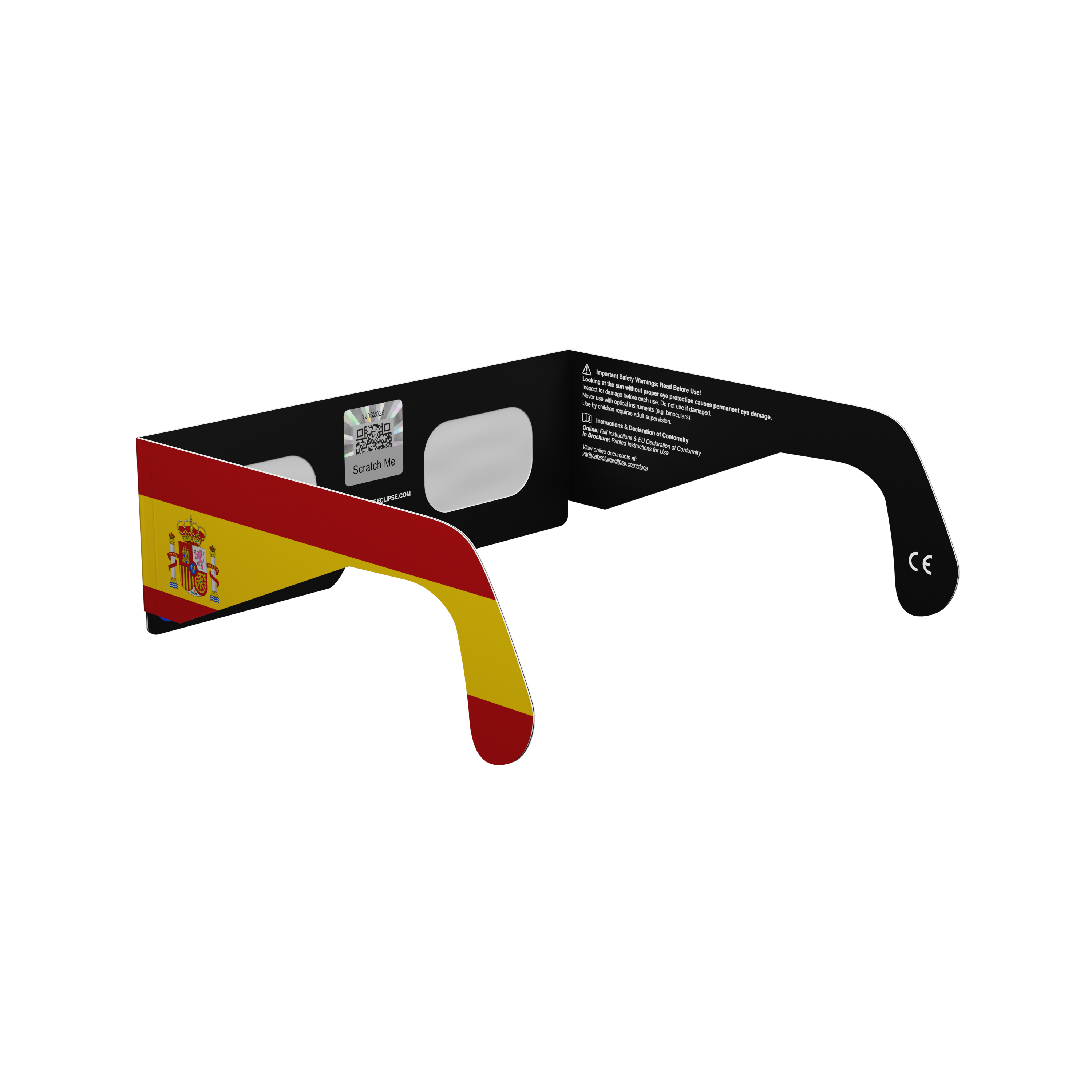 ES solar eclipse glasses - 225° angle (transparent background)