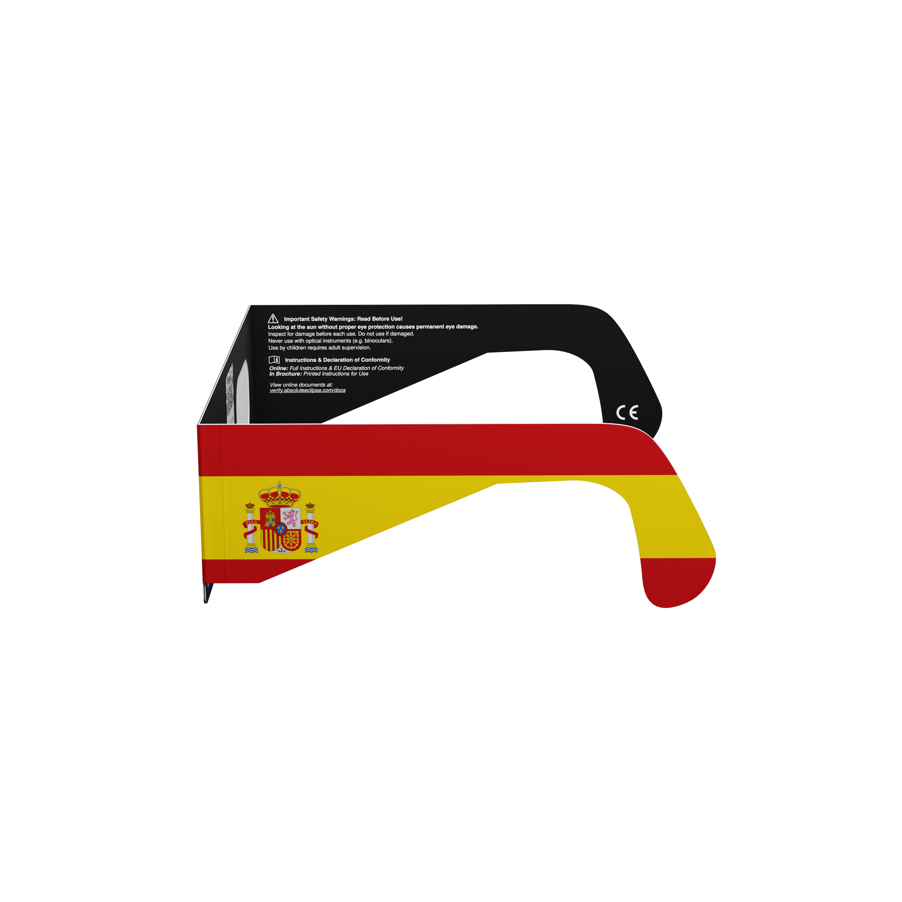 ES solar eclipse glasses - 270° angle (transparent background)