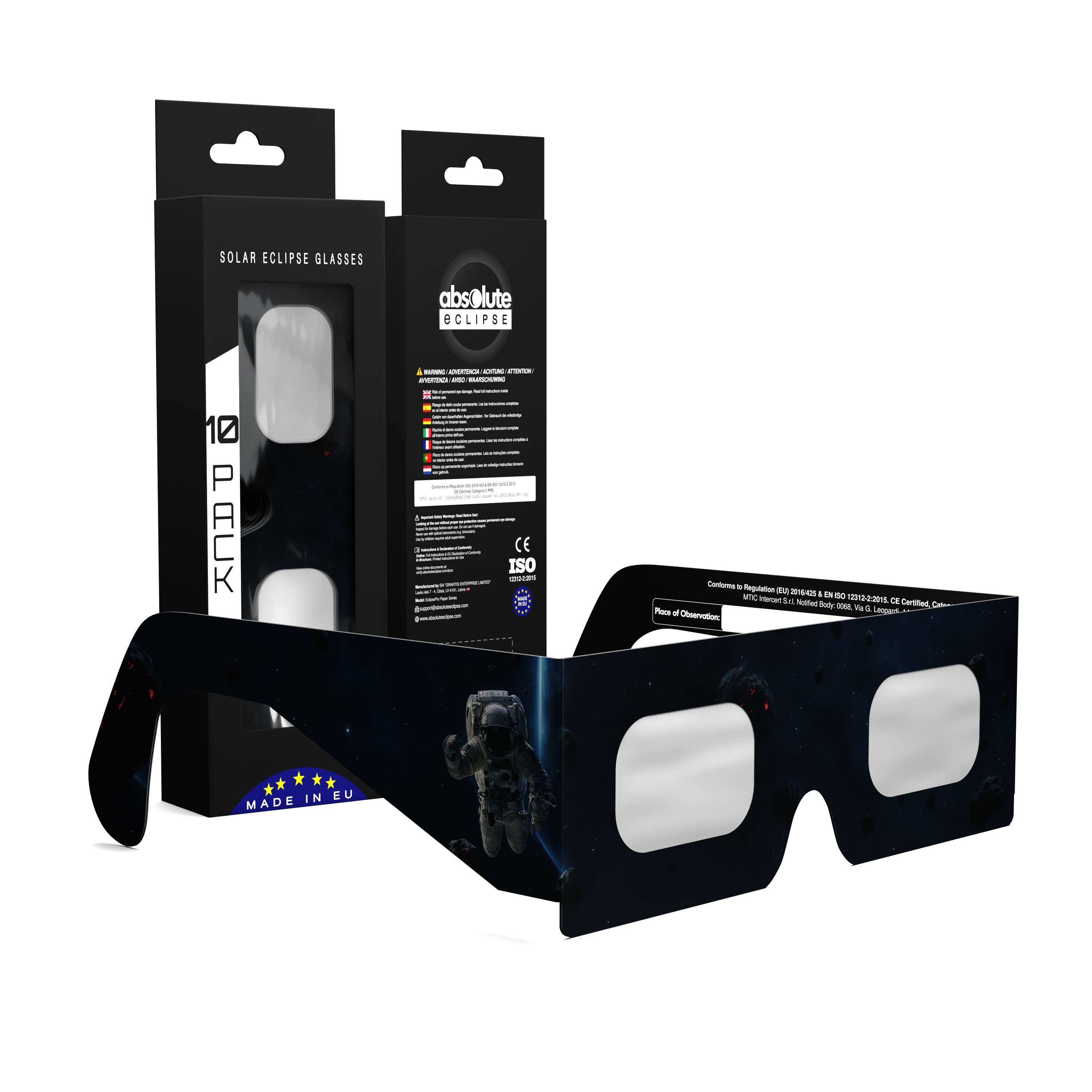 EVA solar eclipse glasses - 10 pack comp