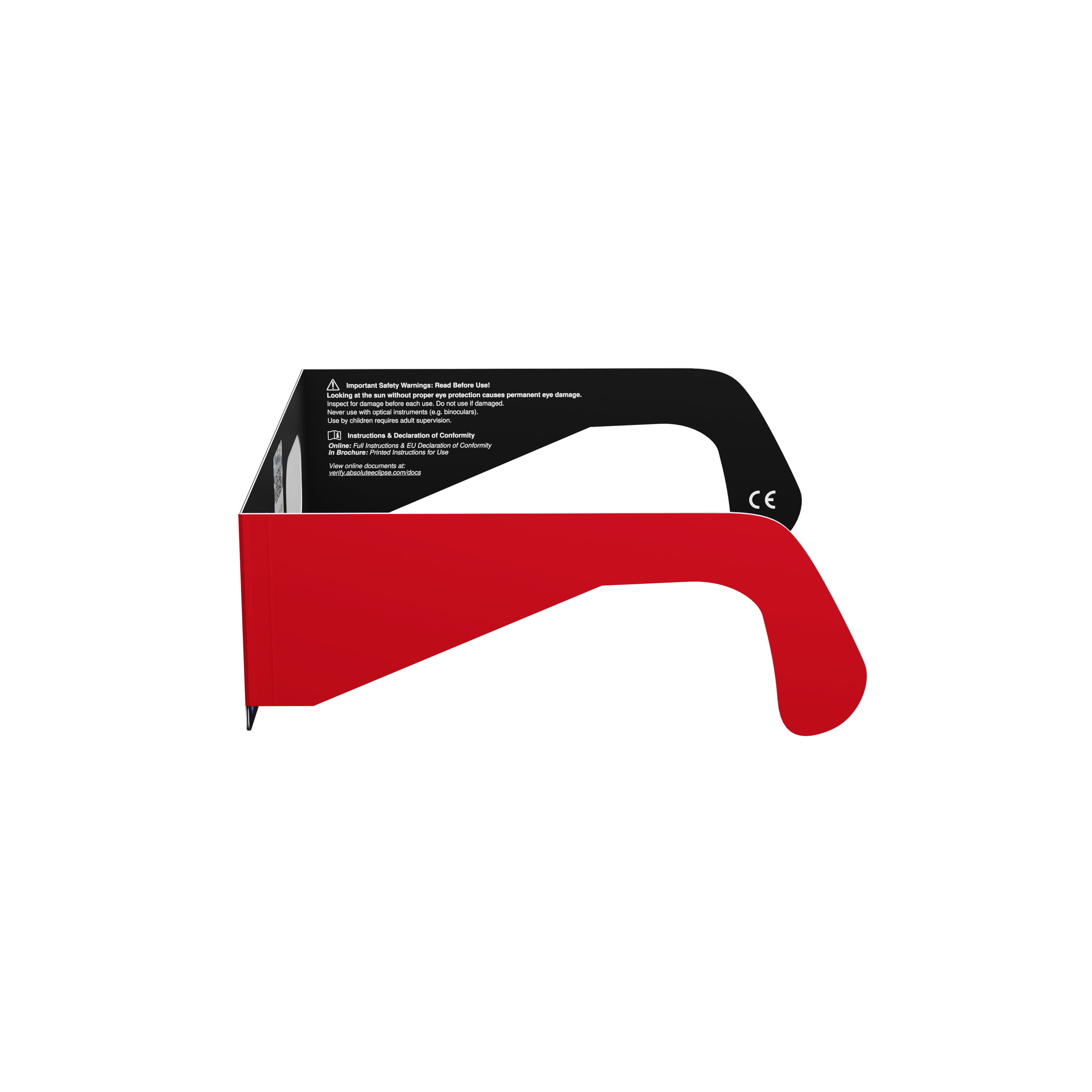 FR solar eclipse glasses - 270° angle (transparent background)