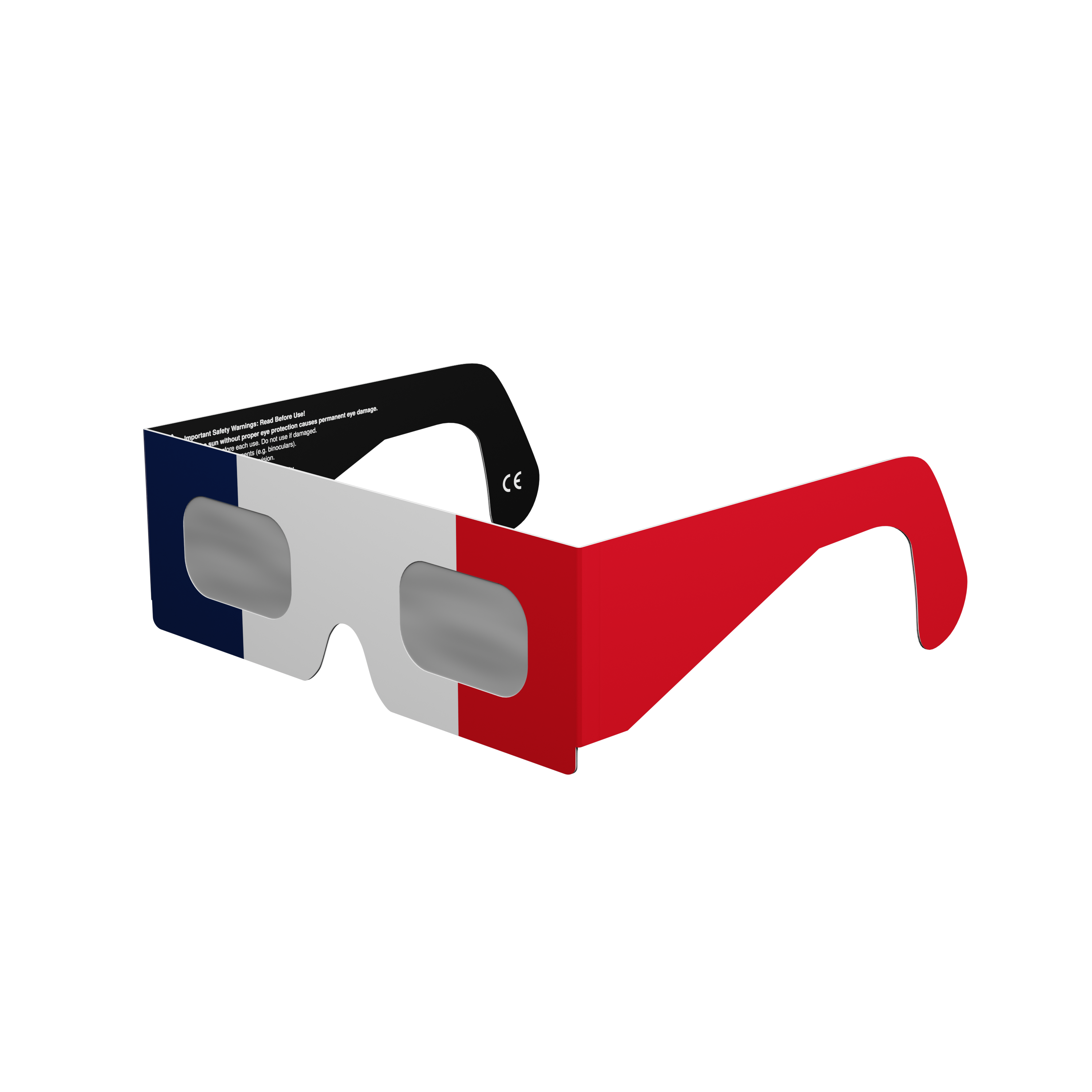 FR solar eclipse glasses - 315° angle (transparent background)