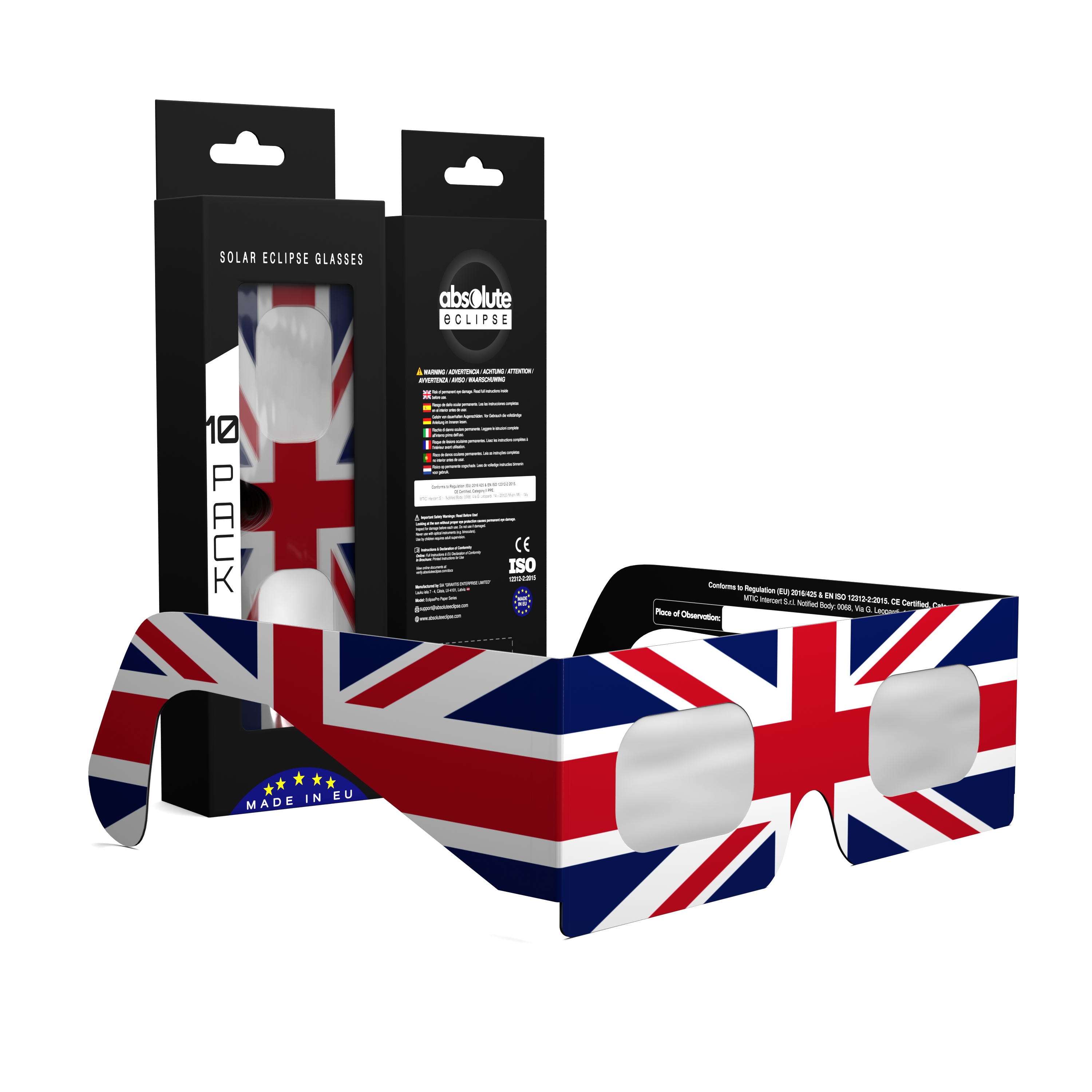 GB solar eclipse glasses - 10 pack comp