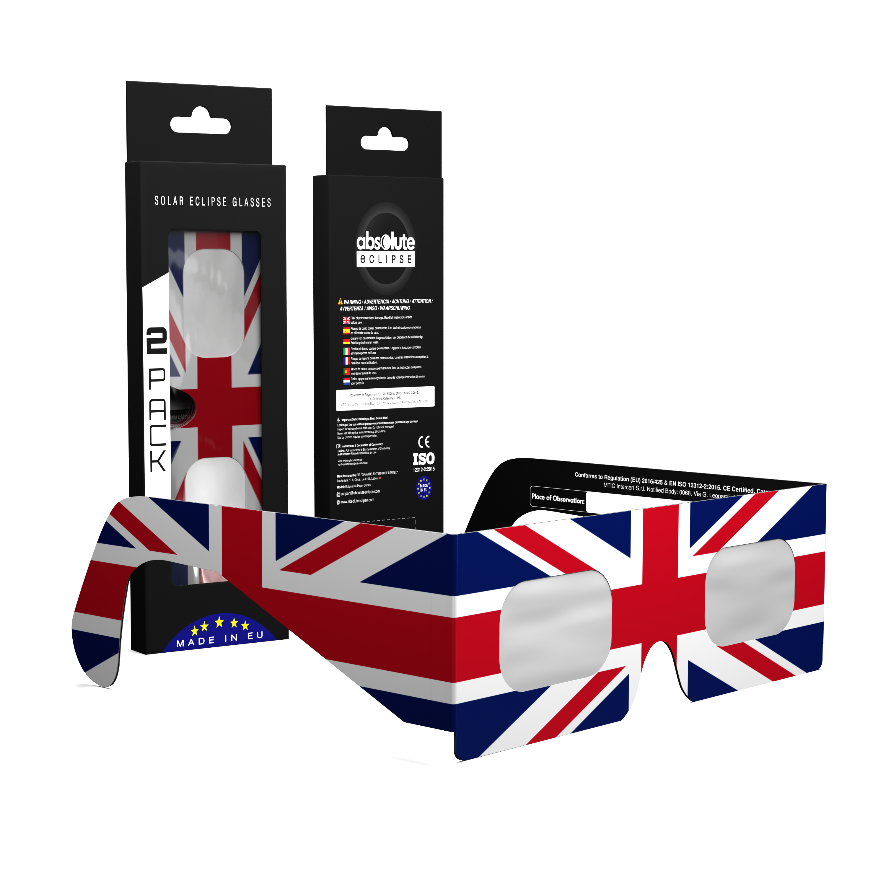 GB solar eclipse glasses - 2 pack comp