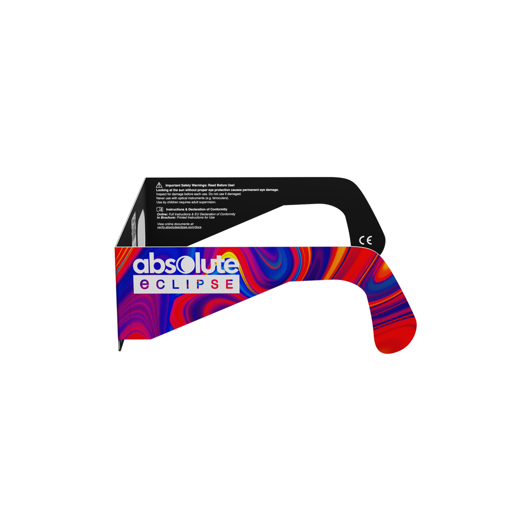 Goo solar eclipse glasses - 270° angle (transparent background)