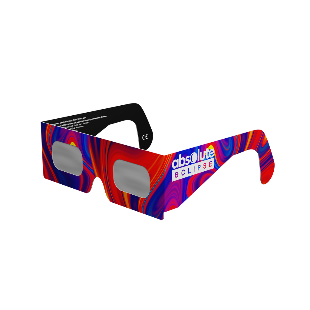 Goo solar eclipse glasses - 315° angle (transparent background)
