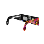 Graffiti solar eclipse glasses - 135° angle (transparent background)