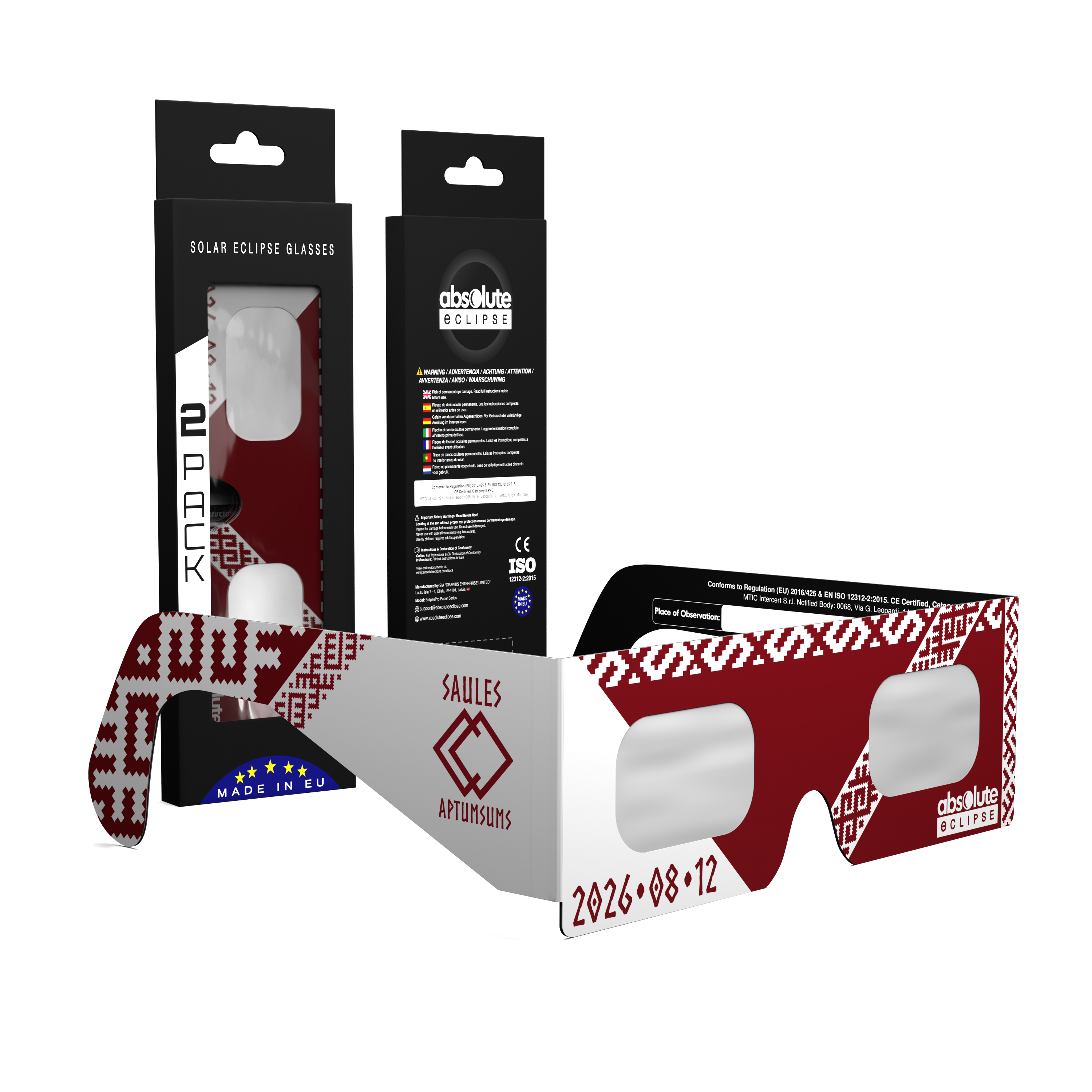 LV solar eclipse glasses - 2 pack comp