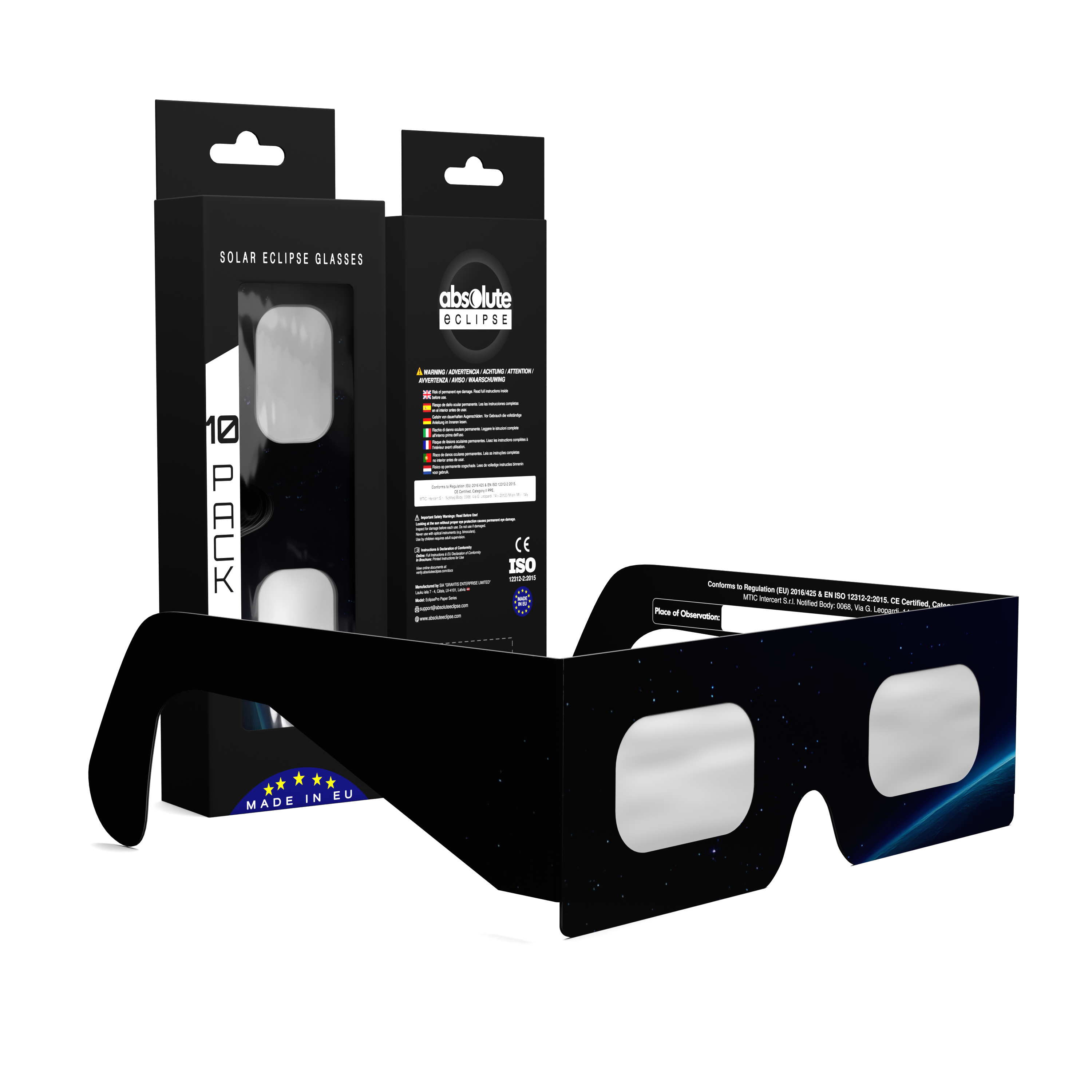 Orbiter solar eclipse glasses - 10 pack comp