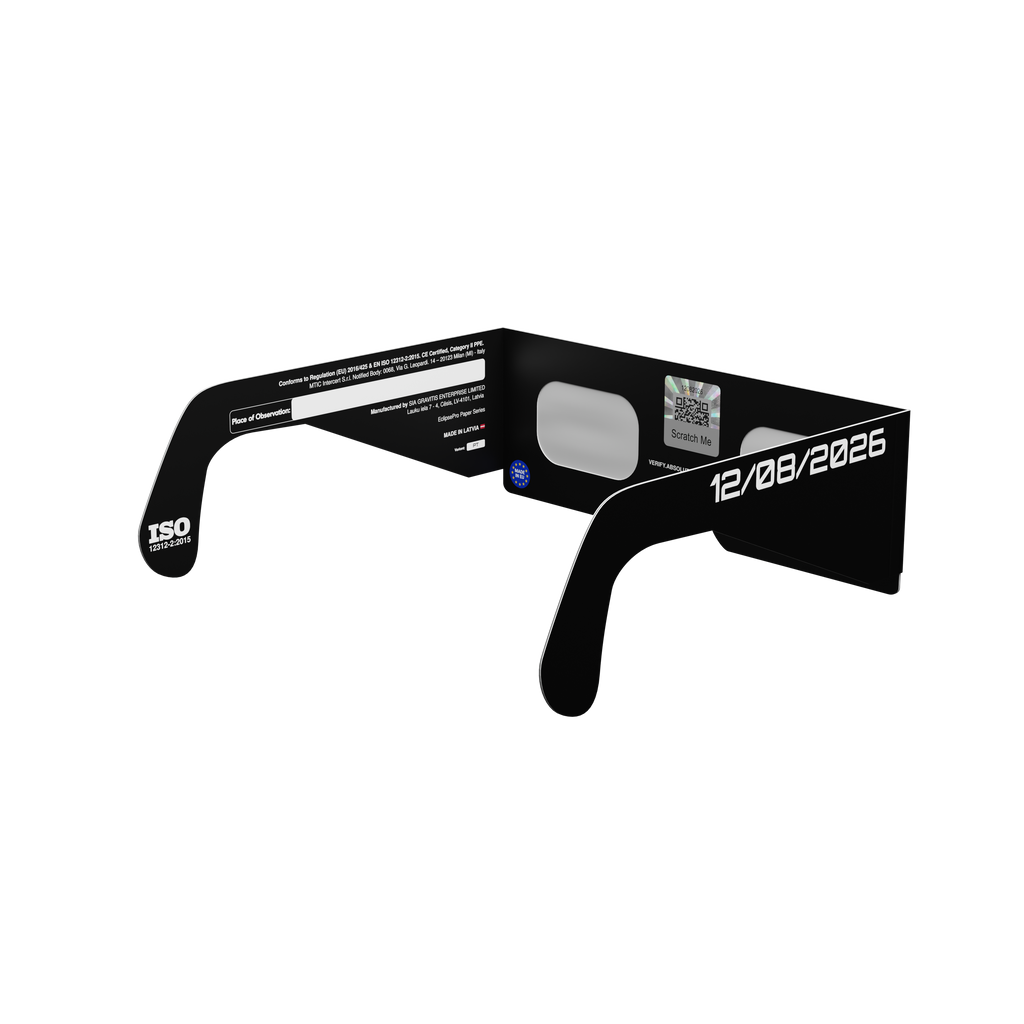 PT solar eclipse glasses - 135° angle (transparent background)