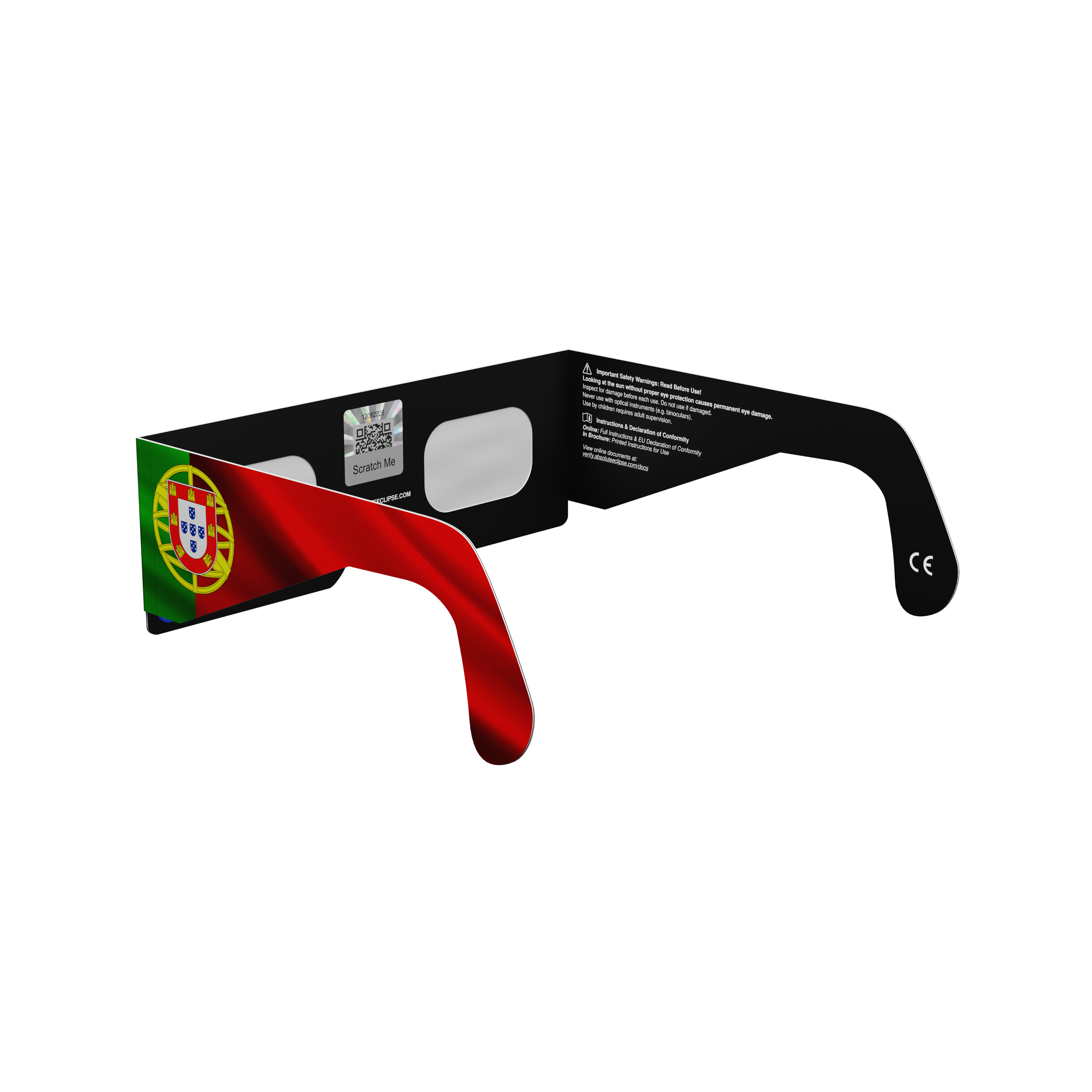 PT solar eclipse glasses - 225° angle (transparent background)