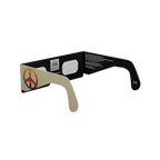 Peace solar eclipse glasses - 225° angle (transparent background)
