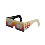 Peace solar eclipse glasses - 315° angle (transparent background)