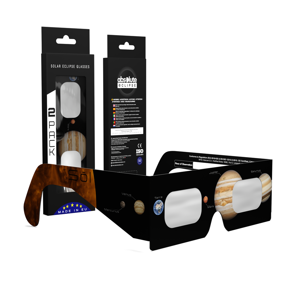 Planets solar eclipse glasses - 2 pack comp
