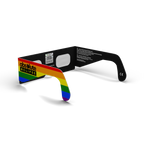 Rainbow solar eclipse glasses - 225° angle (transparent background)