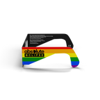 Rainbow solar eclipse glasses - 270° angle (transparent background)