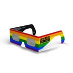 Rainbow solar eclipse glasses - 315° angle (transparent background)
