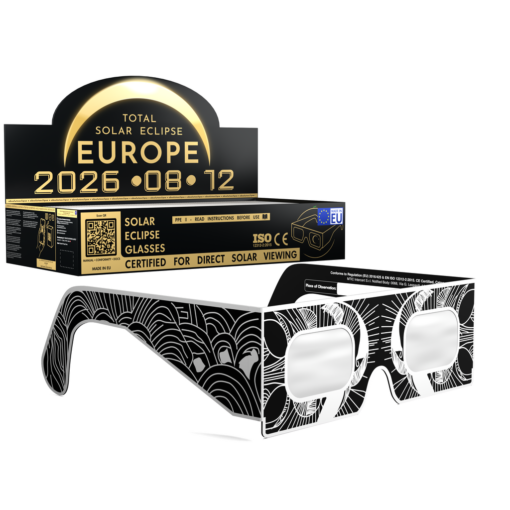 Reflective solar eclipse glasses - 100 pack comp
