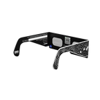 Reflective solar eclipse glasses - 135° angle (transparent background)