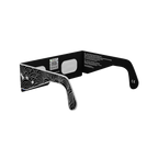 Reflective solar eclipse glasses - 225° angle (transparent background)