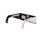 Rosette solar eclipse glasses - 135° angle (transparent background)