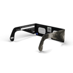 Soot solar eclipse glasses - 135° angle (transparent background)