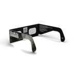 Soot solar eclipse glasses - 225° angle (transparent background)