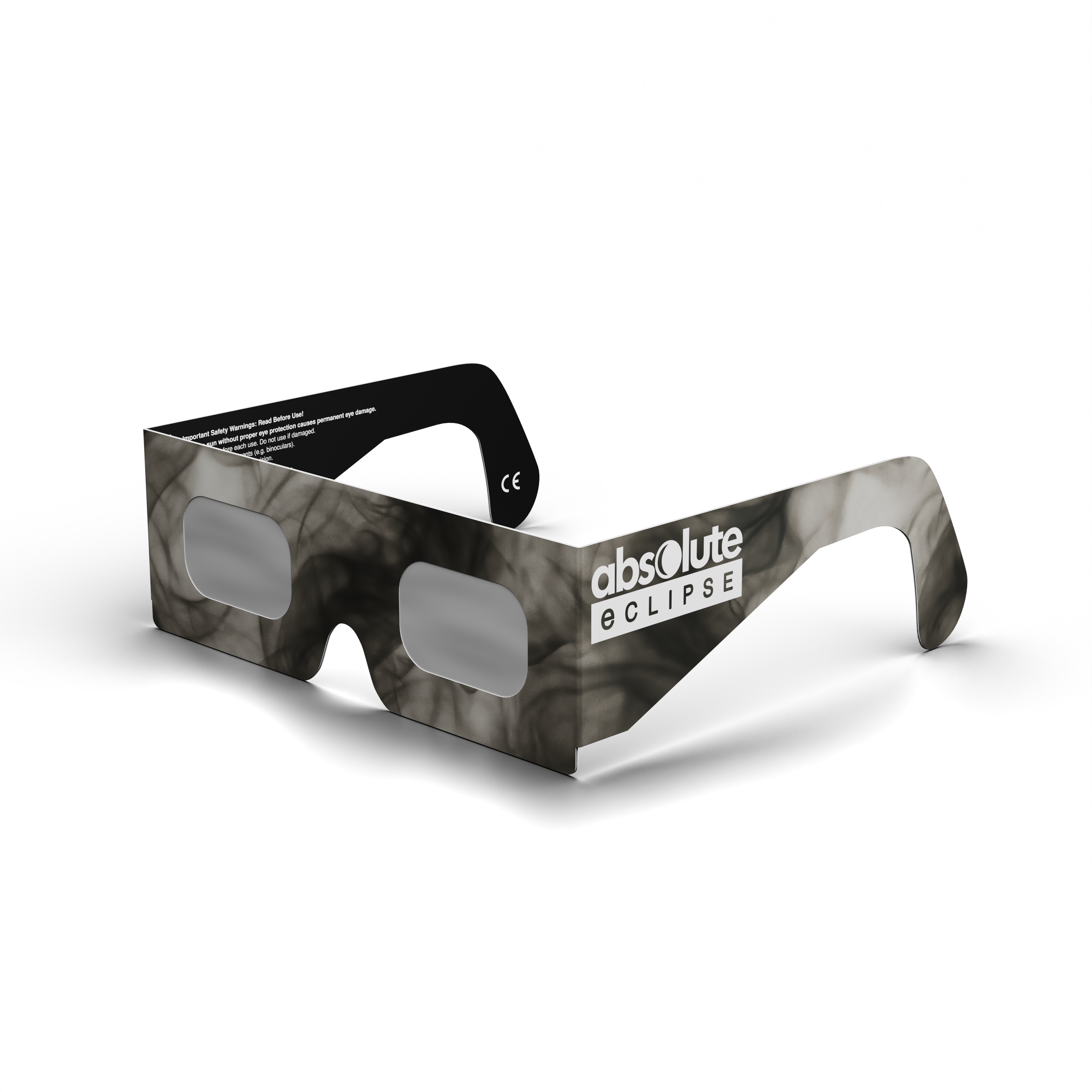 Soot solar eclipse glasses - 315° angle (transparent background)