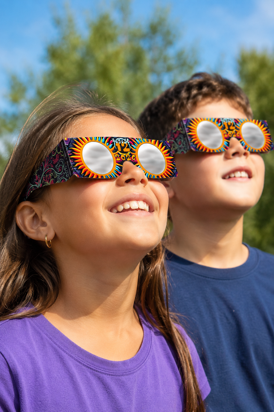 Lunettes en papier pour éclipse solaire Sunburst