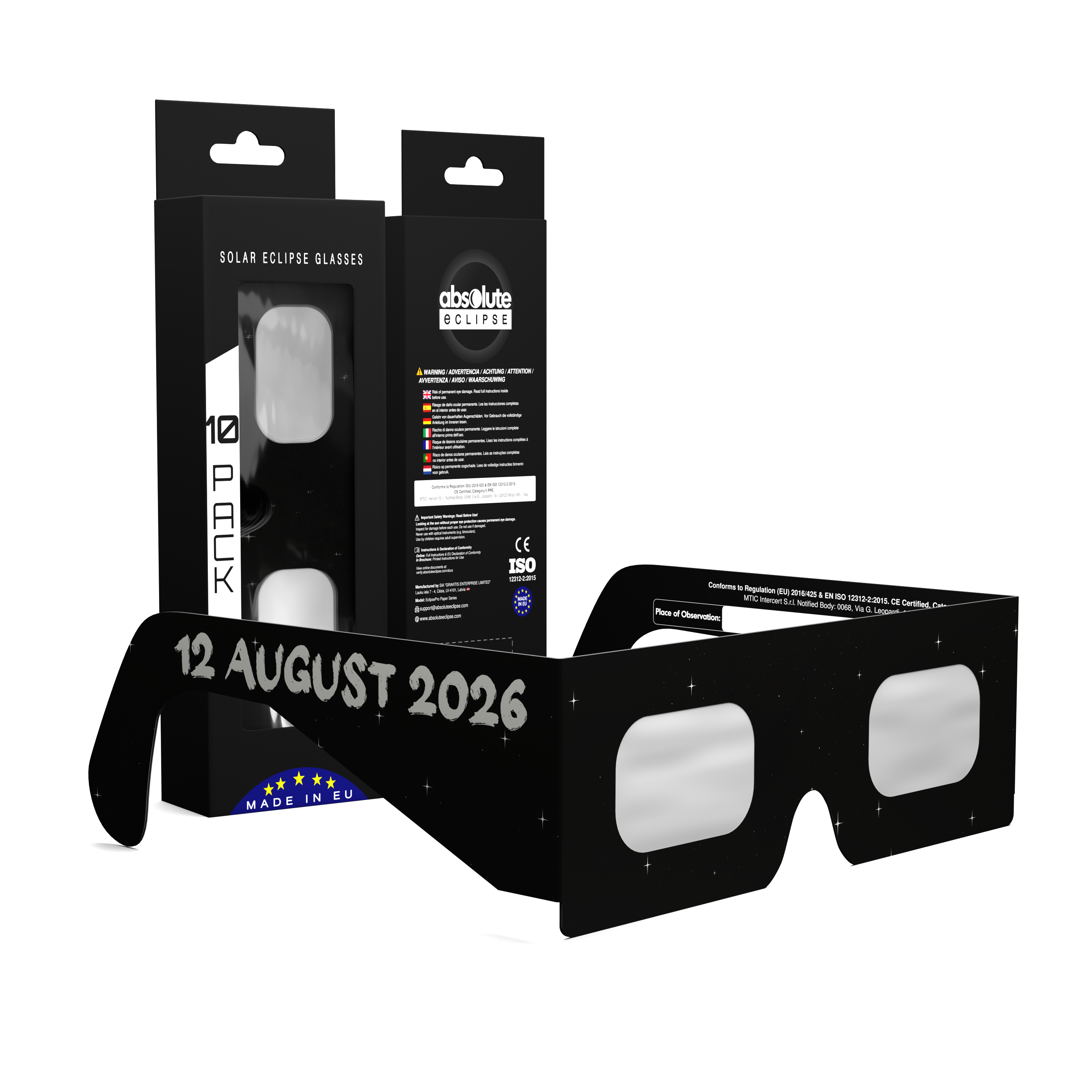 Swing solar eclipse glasses - 10 pack comp